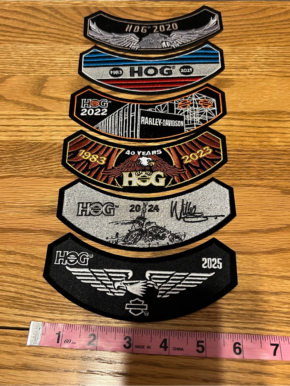 Harley-Davidson® HOG Rocker Patches Lot (6) 🐷 - Picture 5 of 7